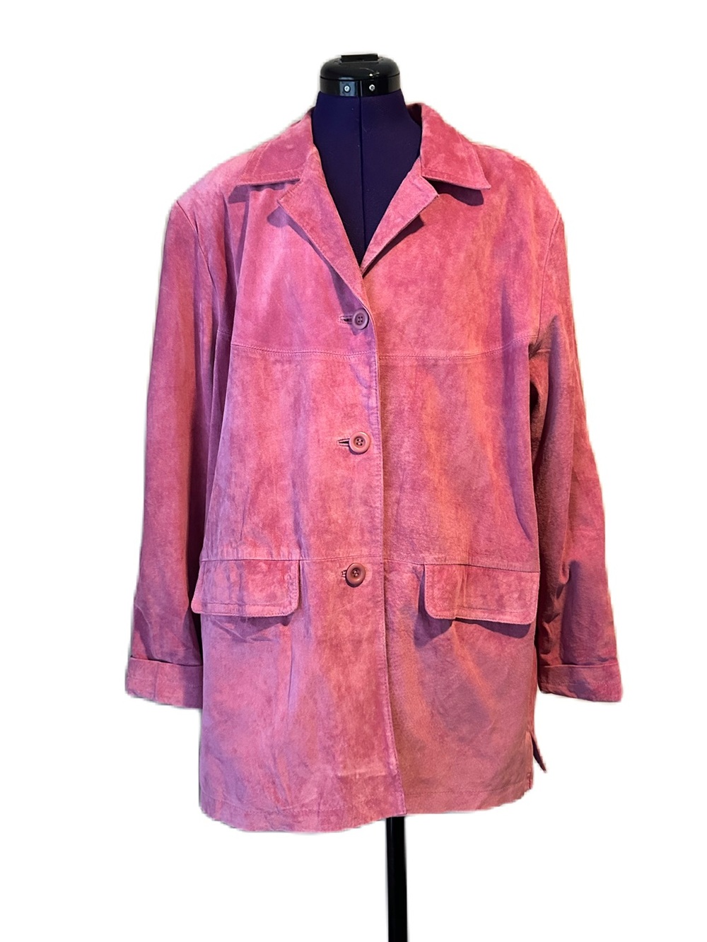 Jessica Holbrook Pink Leather Suede Jacket